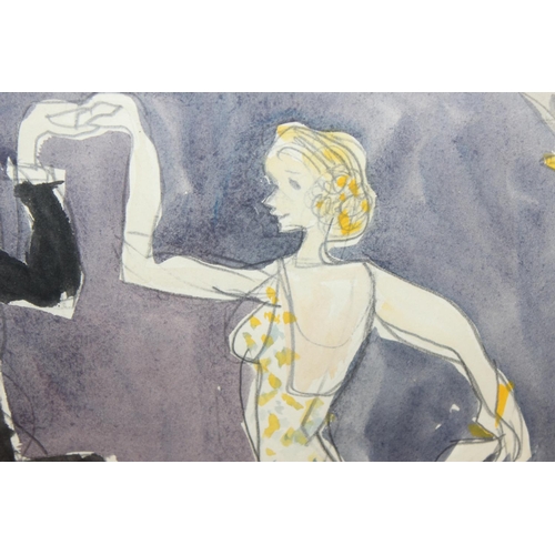 504 - Rupert Shepherd (1909-1992), pencil and watercolour of Fred Astaire & Ginger Rogers dancing, signed ... 