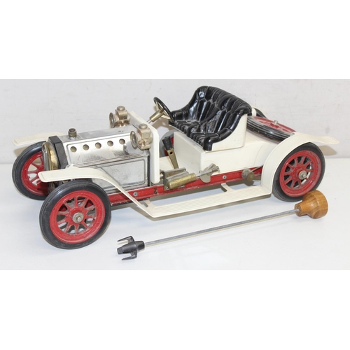 686 - A vintage Mamod steam car, roadster model, no box but with steering rod, approx 42cm long