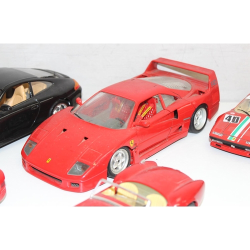 692 - Qty of assorted Burago model cars to inc Ferrari, Porsche etc, mainly 1/18th and 1/24th scale (13)