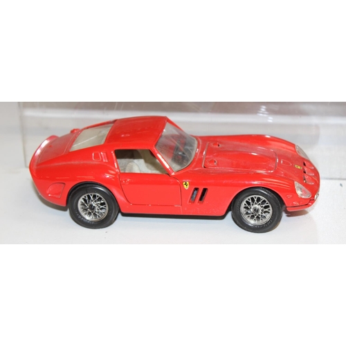 693 - Qty of assorted model toy cars to inc a boxed Majorette 1/18 Ferrari F355, Corgi MGB & MGF, and othe... 