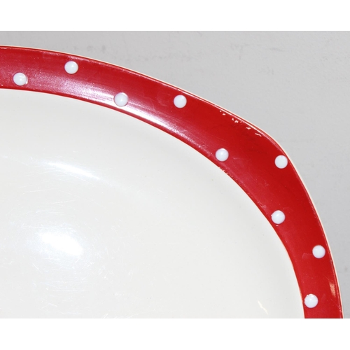 1644 - Midwinter Stylecraft Red Domino pattern dinner service to inc 2 serving plates, various side, dinner... 