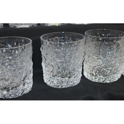 1652 - Whitefriars glass - 2 boxed sets of Whitefrairs glacier pattern glasses to inc 6 Whisky tumblers and... 