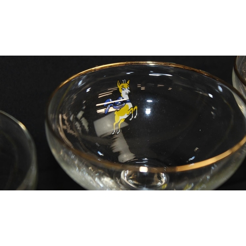 1653 - 14 assorted vintage Babycham glasses