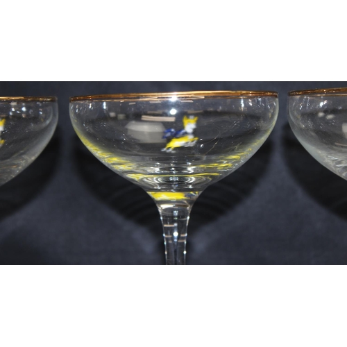 1653 - 14 assorted vintage Babycham glasses