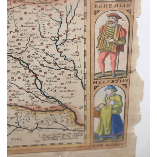 488 - John Speed (1552-1629), a Newe Mape of Germany, newly augmented, a hand coloured engraved map, borde... 