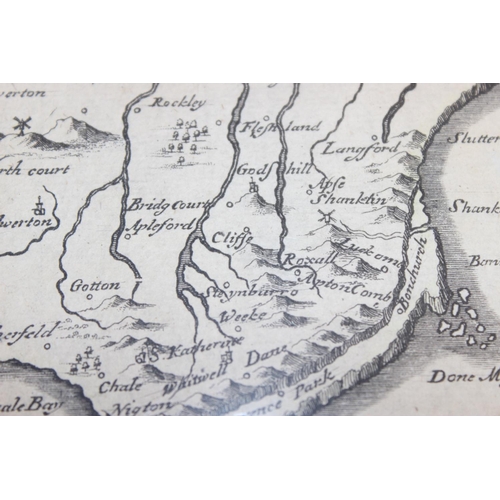 489 - Philip Lea (17th century), a Map of the Isle of Wight Portsea Halinge, also the Islands of Jarsey & ... 