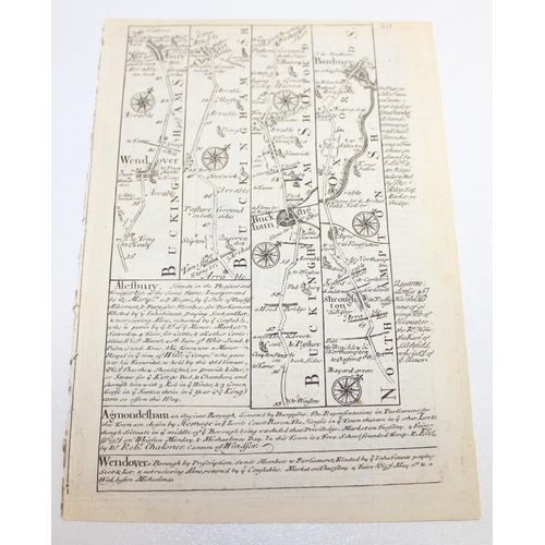 490 - Qty of assorted unframed antique and later maps, mainly antique examples to inc Robert Mordan, John ... 