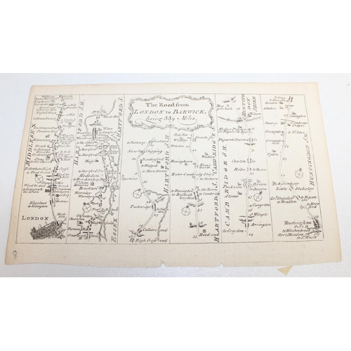 490 - Qty of assorted unframed antique and later maps, mainly antique examples to inc Robert Mordan, John ... 