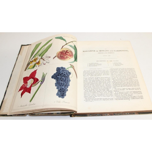 585 - 3 assorted antique books with superb quality printed plates all relating to flowers and botany, to i... 