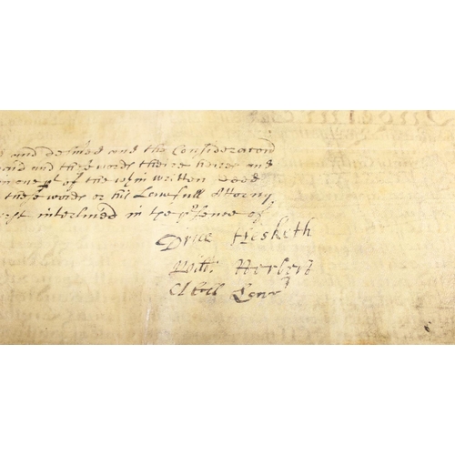 589 - 3 antique legal indenture/documents, dates ranging from 1682 - 1808 to incl 2 handwritten indentures... 