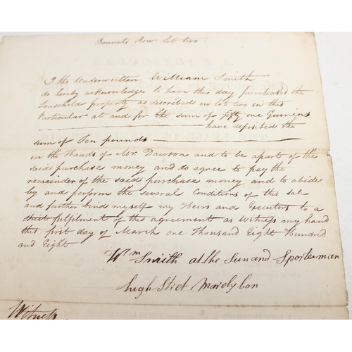 589 - 3 antique legal indenture/documents, dates ranging from 1682 - 1808 to incl 2 handwritten indentures... 