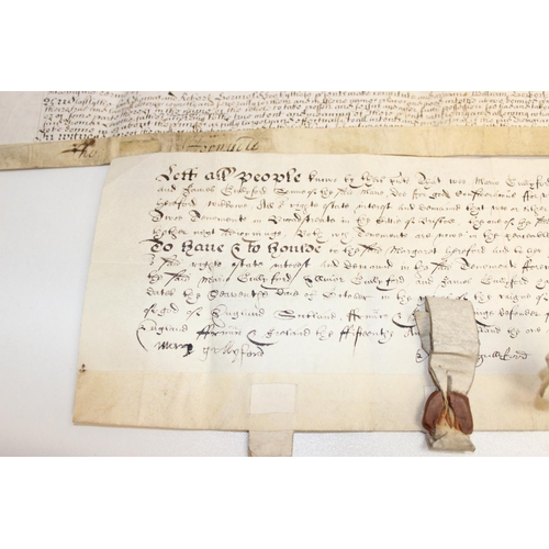 589 - 3 antique legal indenture/documents, dates ranging from 1682 - 1808 to incl 2 handwritten indentures... 