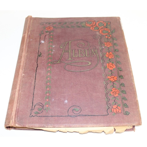 590 - 4 antique photo albums/scrapbooks, to incl a Victorian photo album with contents - mostly portraits,... 