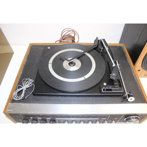 774 - Vintage GEC Soundeck turntable model no: A4022H and a pair of Tannoy Mercury M2 speakers