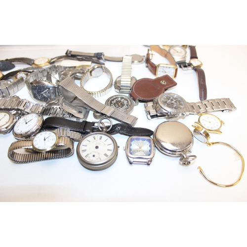 1323 - A large qty of assorted vintage and later watches and other time related items to inc travel clocks,... 