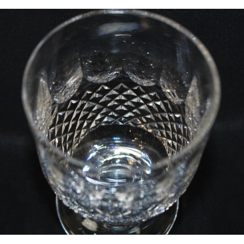 1501 - Waterford Crystal - a set of 6 Irish crystal smaller wine glasses in the Colleen pattern, each appro... 