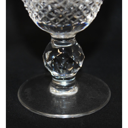 1502 - Waterford Crystal - a set of 5 Irish crystal smaller wine or port glasses in the Colleen pattern, ea... 