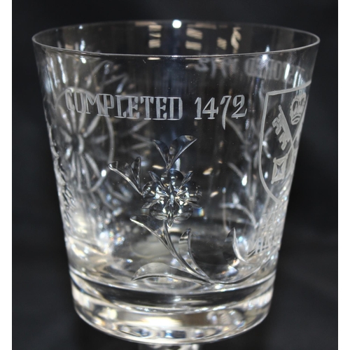 1504 - The York Minster Goblet by Stuart Crystal, limited edition 191 of 500, boxed with papers, a large gl... 