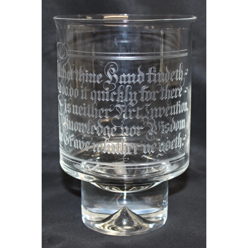 1504 - The York Minster Goblet by Stuart Crystal, limited edition 191 of 500, boxed with papers, a large gl... 