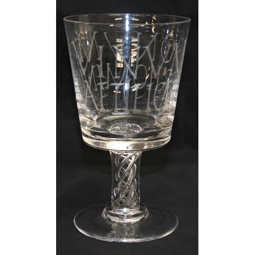 1504 - The York Minster Goblet by Stuart Crystal, limited edition 191 of 500, boxed with papers, a large gl... 