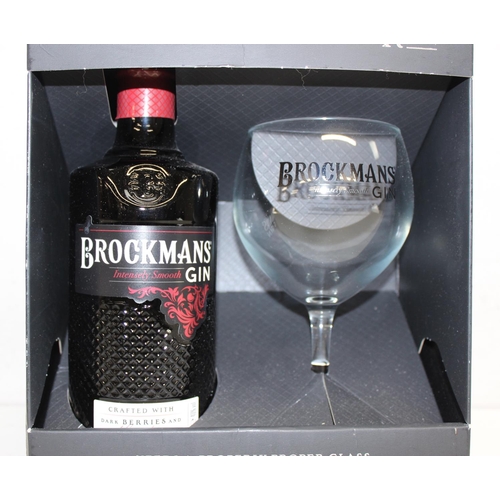 1599P - A bottle of Highclere Castle gin, 70cl and a Brockman's Gin set with glass (2)