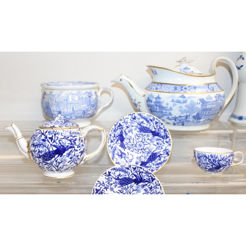 1691 - A large qty of assorted antique and later blue and white ceramics, a mixture of Chinese and English ... 