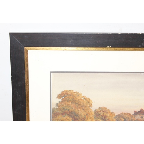 549B - Frank Hine (British, XIX-XX), watercolour of Marlow Lock, presented in black and gilt frame, approx ... 