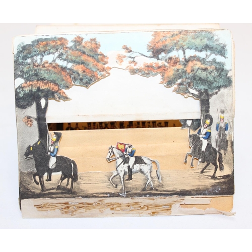 603 - Peep-show: View of the Mall in St. James's Park 1829, a rare concertina paper toy, dated 1829 but wi... 