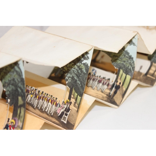 603 - Peep-show: View of the Mall in St. James's Park 1829, a rare concertina paper toy, dated 1829 but wi... 