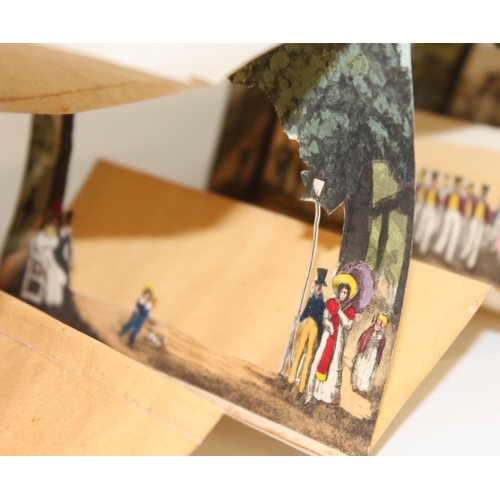 603 - Peep-show: View of the Mall in St. James's Park 1829, a rare concertina paper toy, dated 1829 but wi... 