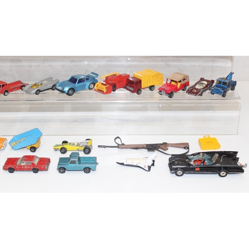 703 - Qty of assorted mixed toy cars and vehicles to inc Dinky, Corgi, Tonka & Matchbox, partial deconstru... 