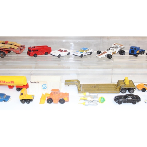 703 - Qty of assorted mixed toy cars and vehicles to inc Dinky, Corgi, Tonka & Matchbox, partial deconstru... 