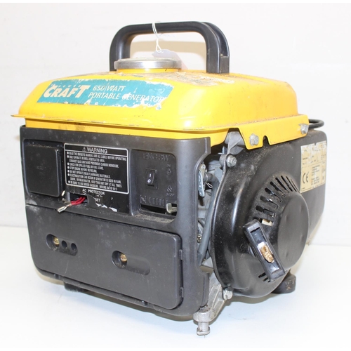 790 - 2 petrol generators to include a Power Craft 650W portable generator and a Workzone WGG-800