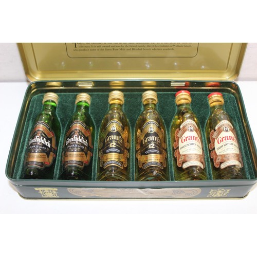 1599R - Qty of mixed Whisky miniatures to include a tin of William Grants miniatures