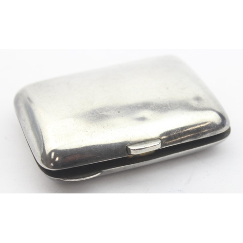 1040 - A small vintage silver case, plain decoration, marked for Chester 1924 by Cohen & Charles, approx 62... 