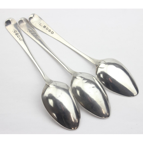 1052 - 3 Georgian silver spoons, London 1802 & 1809, approx 81.37g gross