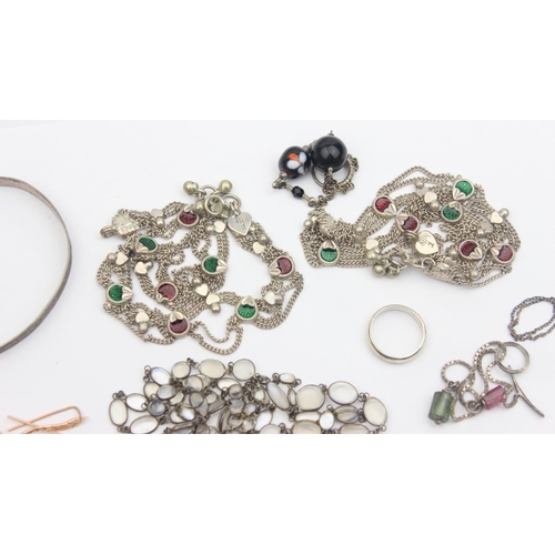 1111 - Qty of assorted silver and silver gilt jewellery, most pieces marked but all XRF confirmed to be sil... 