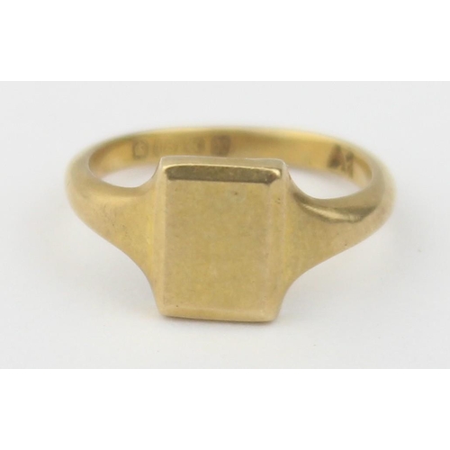 1150 - A miniature 18ct gold signet ring, marked for Birmingham 1922, approx size A, approx 1.93g gross