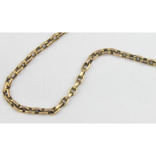 1156 - A vintage 9ct gold marine link chain, marked 9c and XRF confirmed, approx 46cm long, approx 5.74g gr... 