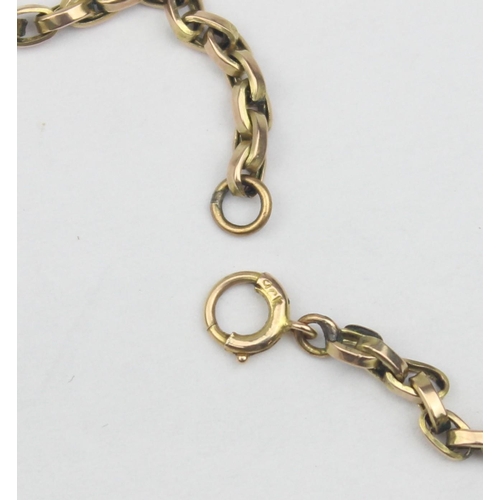 1156 - A vintage 9ct gold marine link chain, marked 9c and XRF confirmed, approx 46cm long, approx 5.74g gr... 