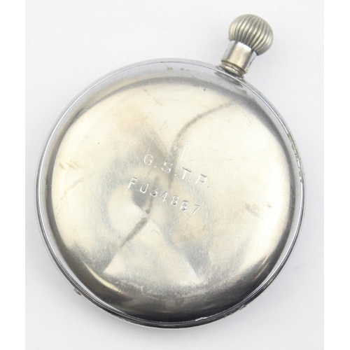 1306 - A vintage Omega GSTP military pocket watch, the face with Arabic numerals, some luminous and luminou... 