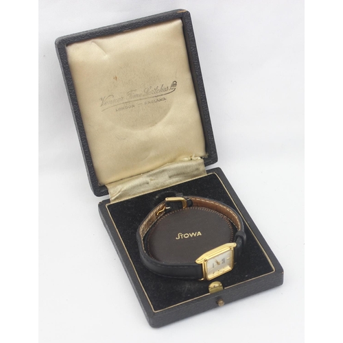 1314 - A vintage gold plated Stowa pocket watch of slim form in earlier box and a ladies Orient Watch with ... 