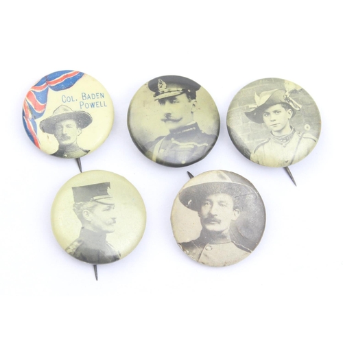 1419 - 5 assorted early 20th century pin badges to inc Baden-Powell and 4 copper alloy medals from 1937 Par... 