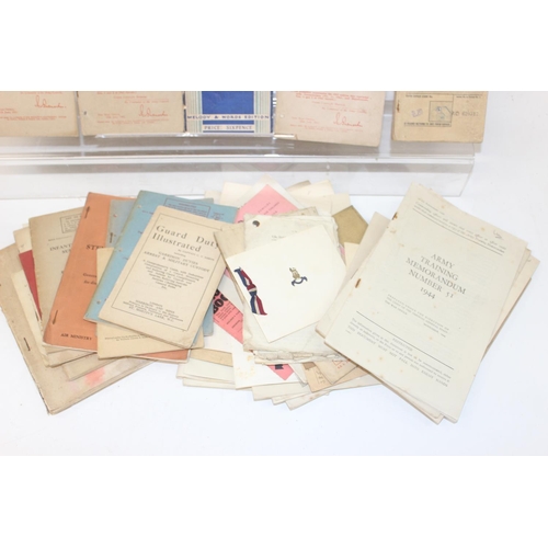 1425 - A large qty of assorted military training manuals and other ephemera etc, many WW2 period