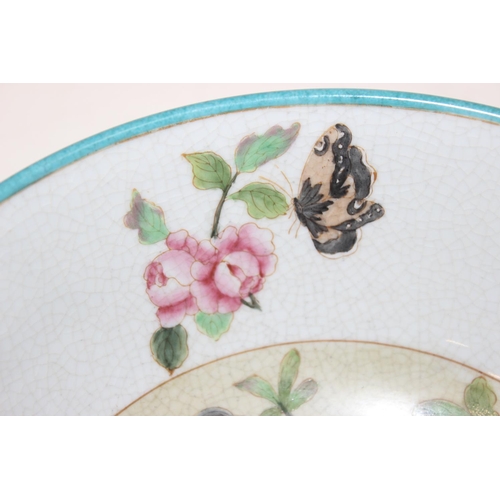 1707 - Qty of assorted antique and later ceramics to inc a large meat plate, a modern Chinese crackle glaze... 