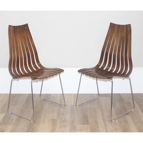 16A - Hans Brattrud for Hove Mobler - a set of six 1960’s Norwegian rosewood ‘Scandia’ chairs, by Hans Bra... 