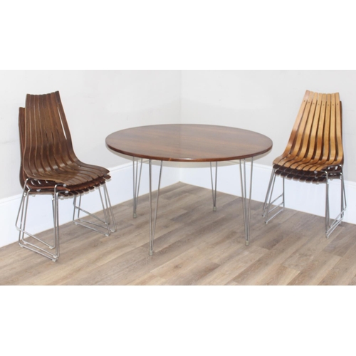 16A - Hans Brattrud for Hove Mobler - a set of six 1960’s Norwegian rosewood ‘Scandia’ chairs, by Hans Bra... 