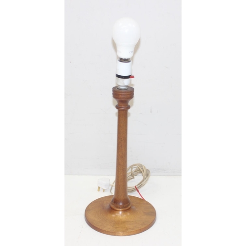 299 - 4 assorted retro wooden table lamps, the largest approx 48cm tall