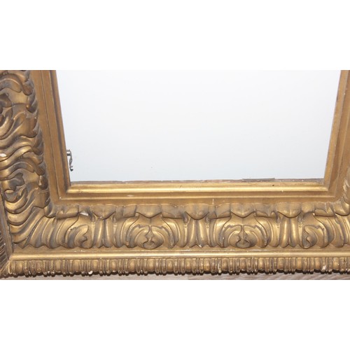 440 - 3 antique picture frames to inc one with highly decorative gilt gesso design, this one approx 65cm x... 