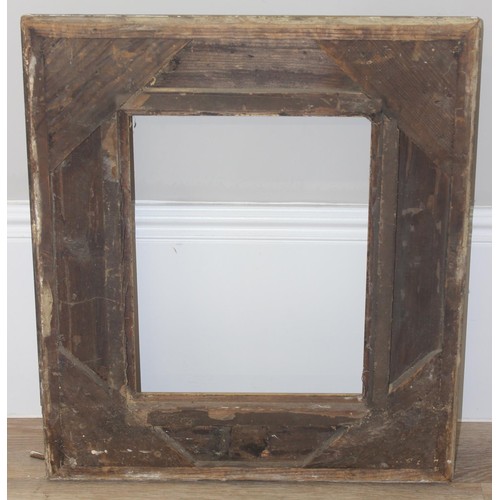 440 - 3 antique picture frames to inc one with highly decorative gilt gesso design, this one approx 65cm x... 